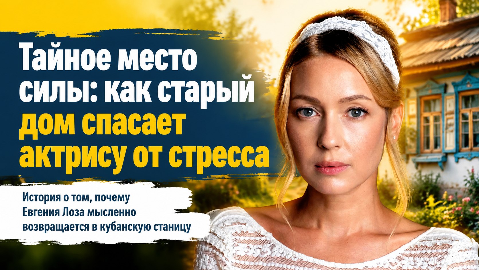 Дом детства пришлось продать: почему актриса Евгения Лоза мысленно возвращается в кубанскую станицу
