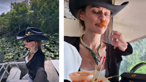 «Я надеюсь, он сытый»: Алена Водонаева встретилась с дикими аллигаторами во время экскурсии по Флориде