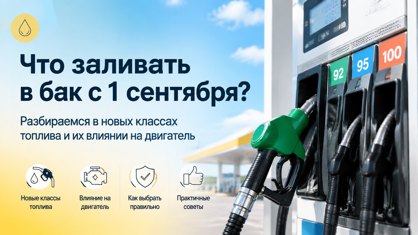 Бензин пониженных классов возвращается на АЗС: что изменится для водителей с 1 сентября 2026 года