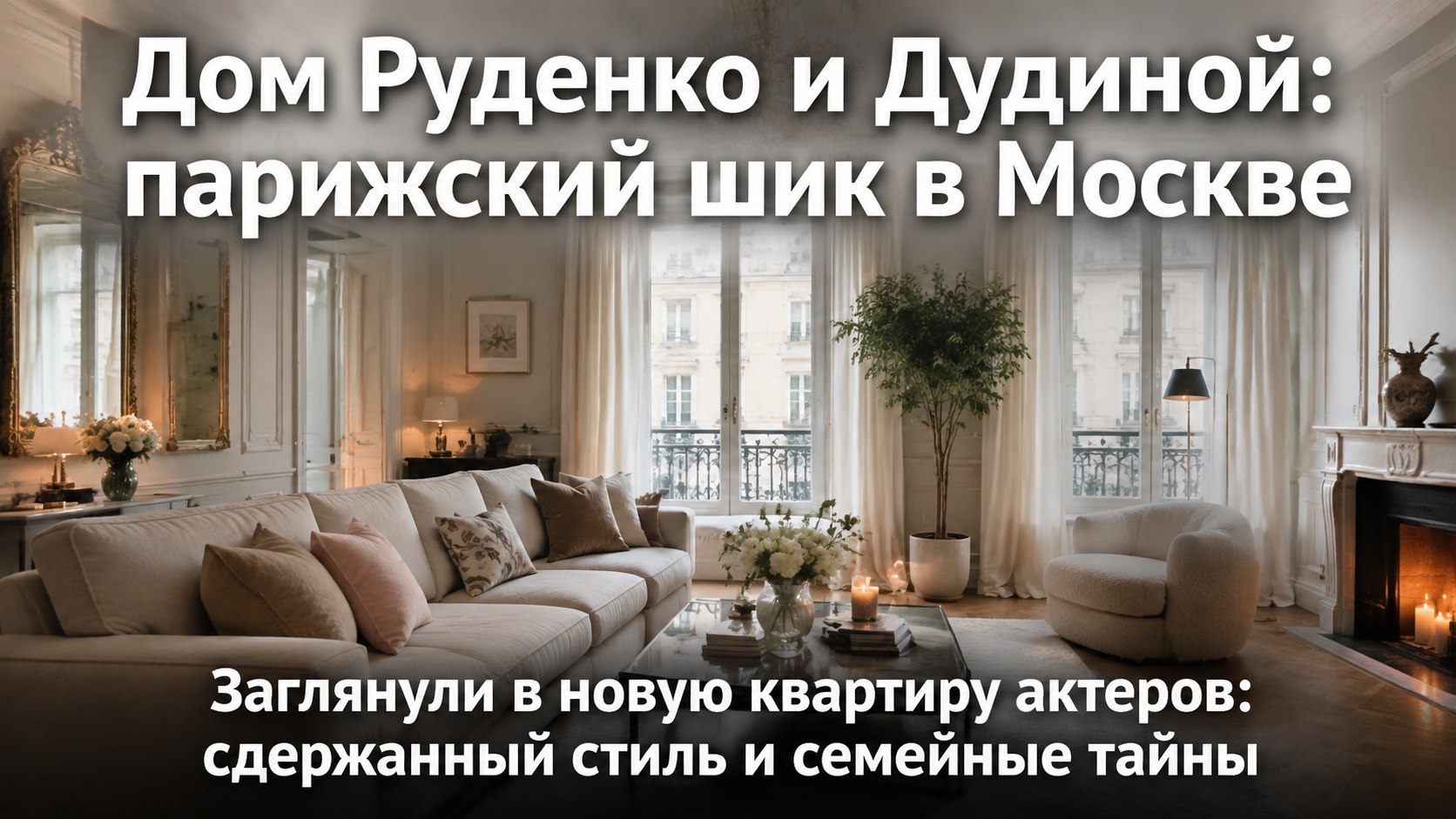Московская квартира Анатолия Руденко и Елены Дудиной: французский стиль и яркие акценты