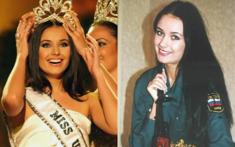 Оксана Федорова в период участия в конкурсах красоты