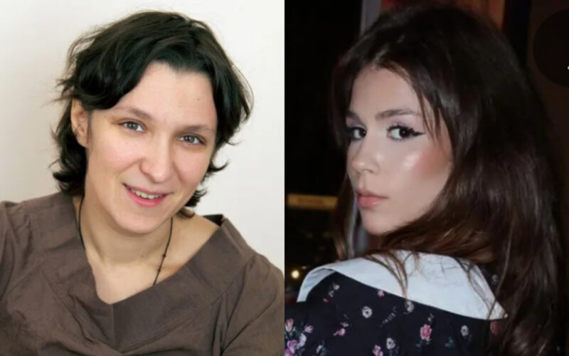Олеся Железняк с дочерью Агафьей