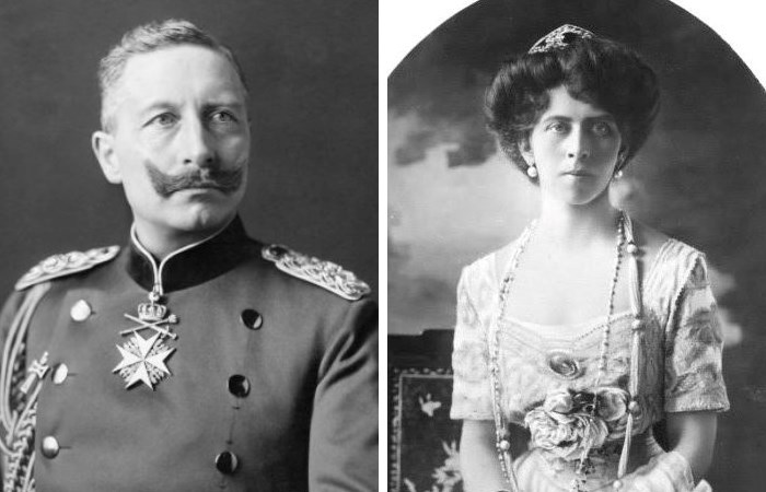Император Вильгельм II и его сестра Виктория
