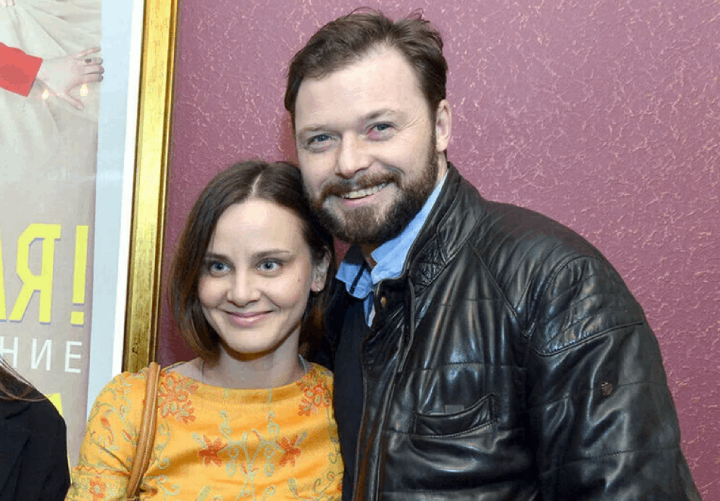 Актер со своей первой супругой Полиной