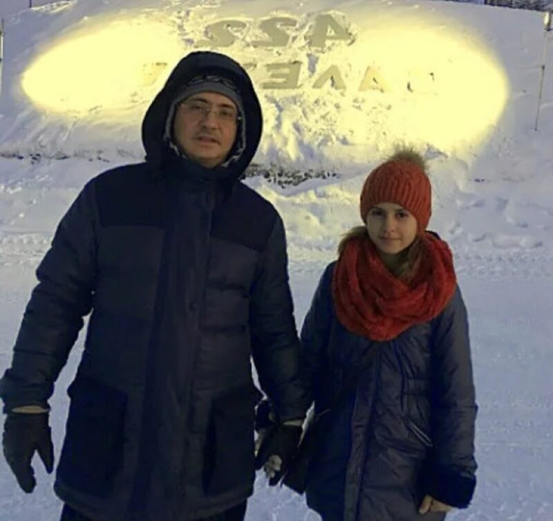 Александр Мясников с дочерью Полиной