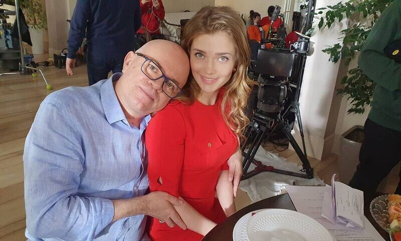 Алексей Климушкин и Алина Ланина на съёмочной площадке