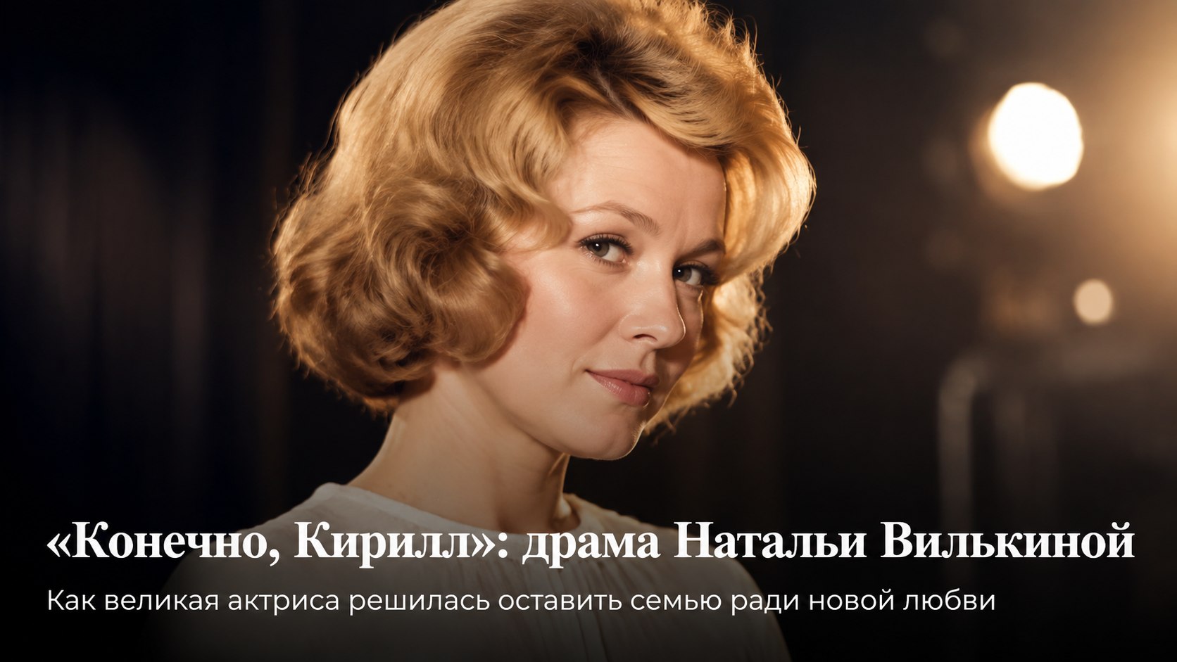 «Конечно, Кирилл»: почему звезда Малого театра Наталья Вилькина оставила семью ради французского ученого