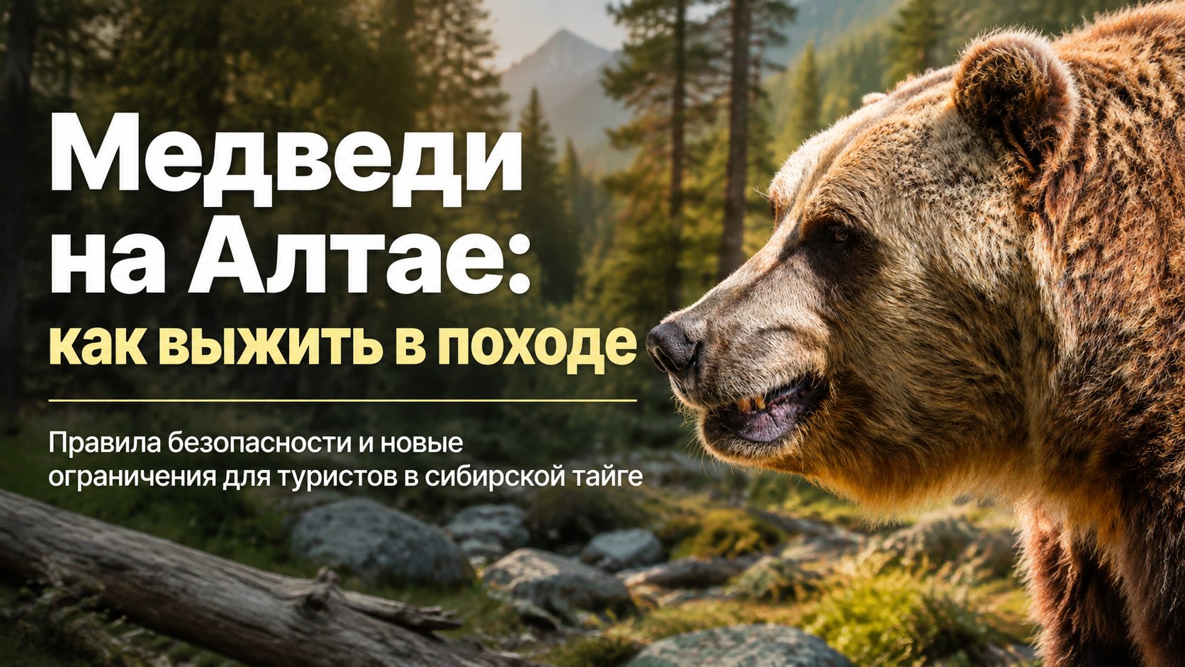 На Алтае ввели комендантский час из-за медведей: голодный хищник растерзал туристку прямо в палатке
