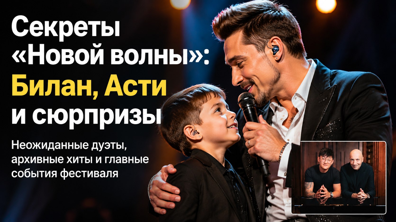 «13 друзей конкурса» на «Новой волне — 2026»: неожиданный выход Билана с учеником и главные хиты вечера