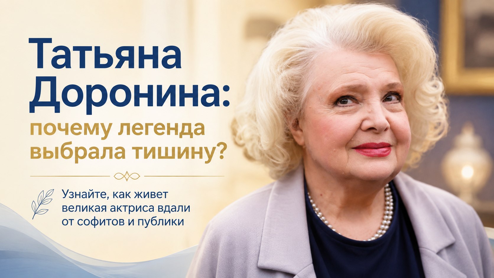 Уединение вместо аплодисментов: как живет Татьяна Доронина после ухода из МХАТа