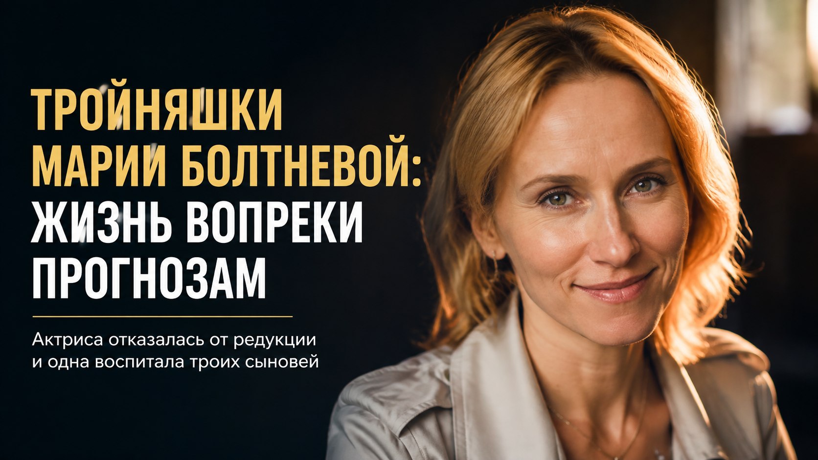 Три сына вопреки прогнозам врачей: как сейчас живут тройняшки звезды «Глухаря» Марии Болтневой