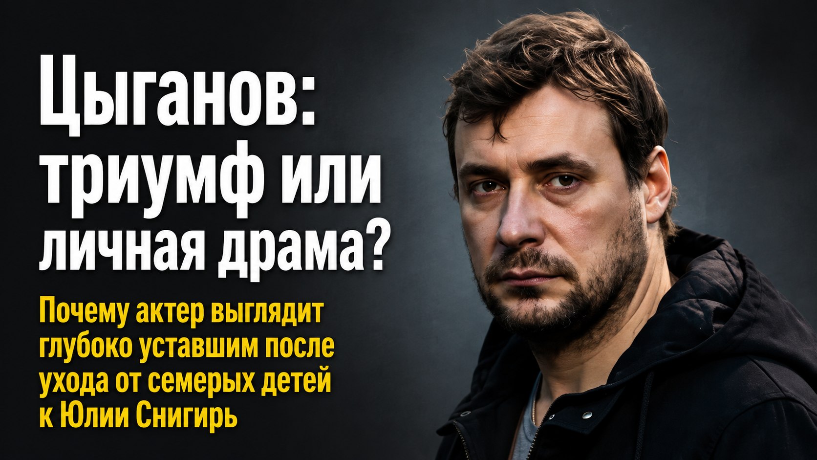 Усталость вместо триумфа: как сложилась жизнь Евгения Цыганова после ухода от семерых детей к Юлии Снигирь