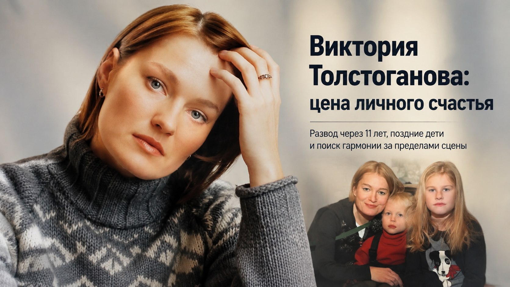Официальный развод через 11 лет и сын в 40: как сложилась жизнь Виктории Толстогановой