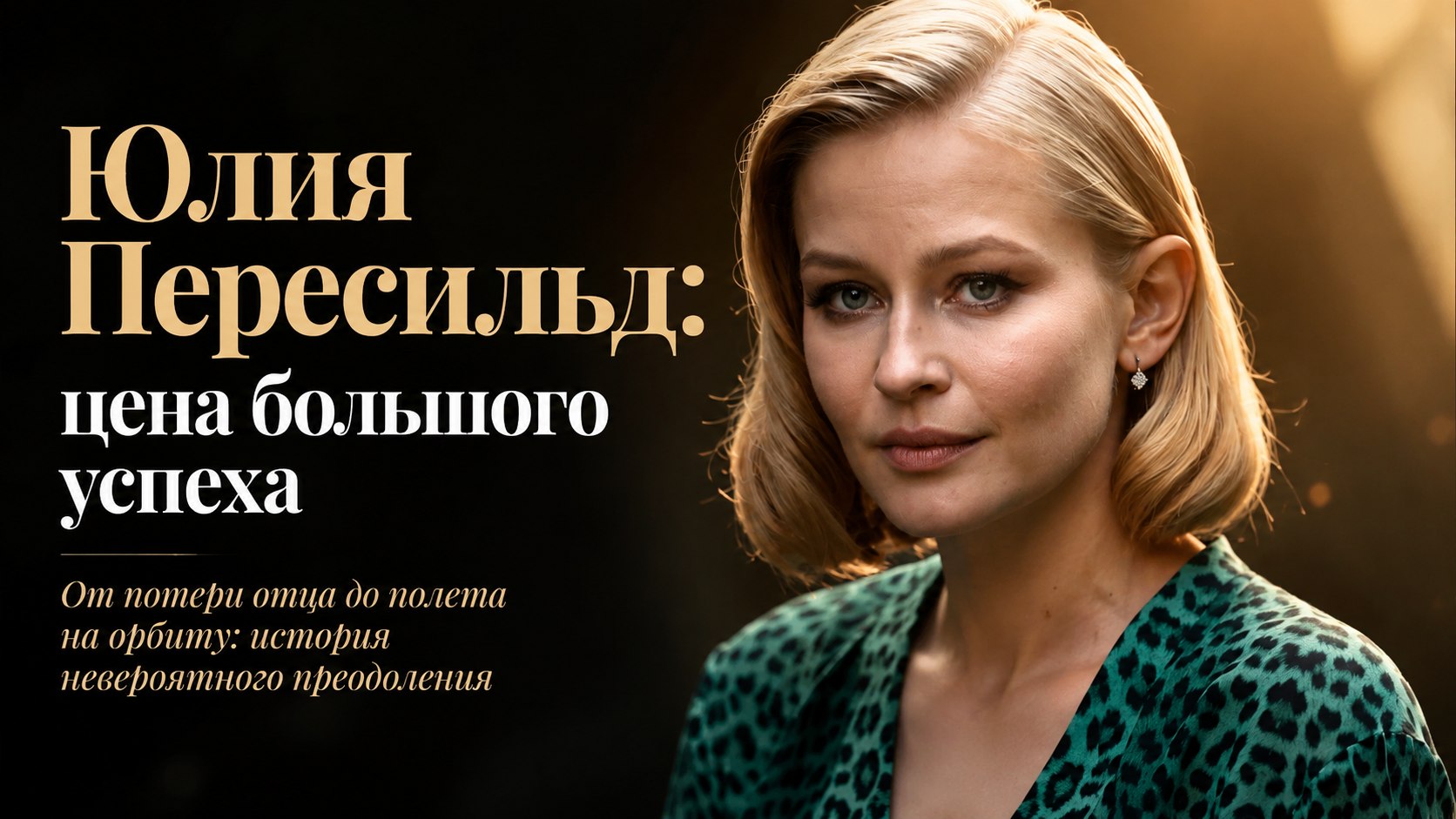 Потеря отца в 11 лет, тайный роман и полет на орбиту: через что прошла Юлия Пересильд на пути к славе
