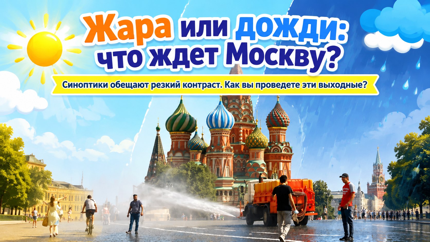 Спад до +16 и 70-процентный шанс на возвращение тридцатиградусной жары: синоптики изменили прогноз для Москвы