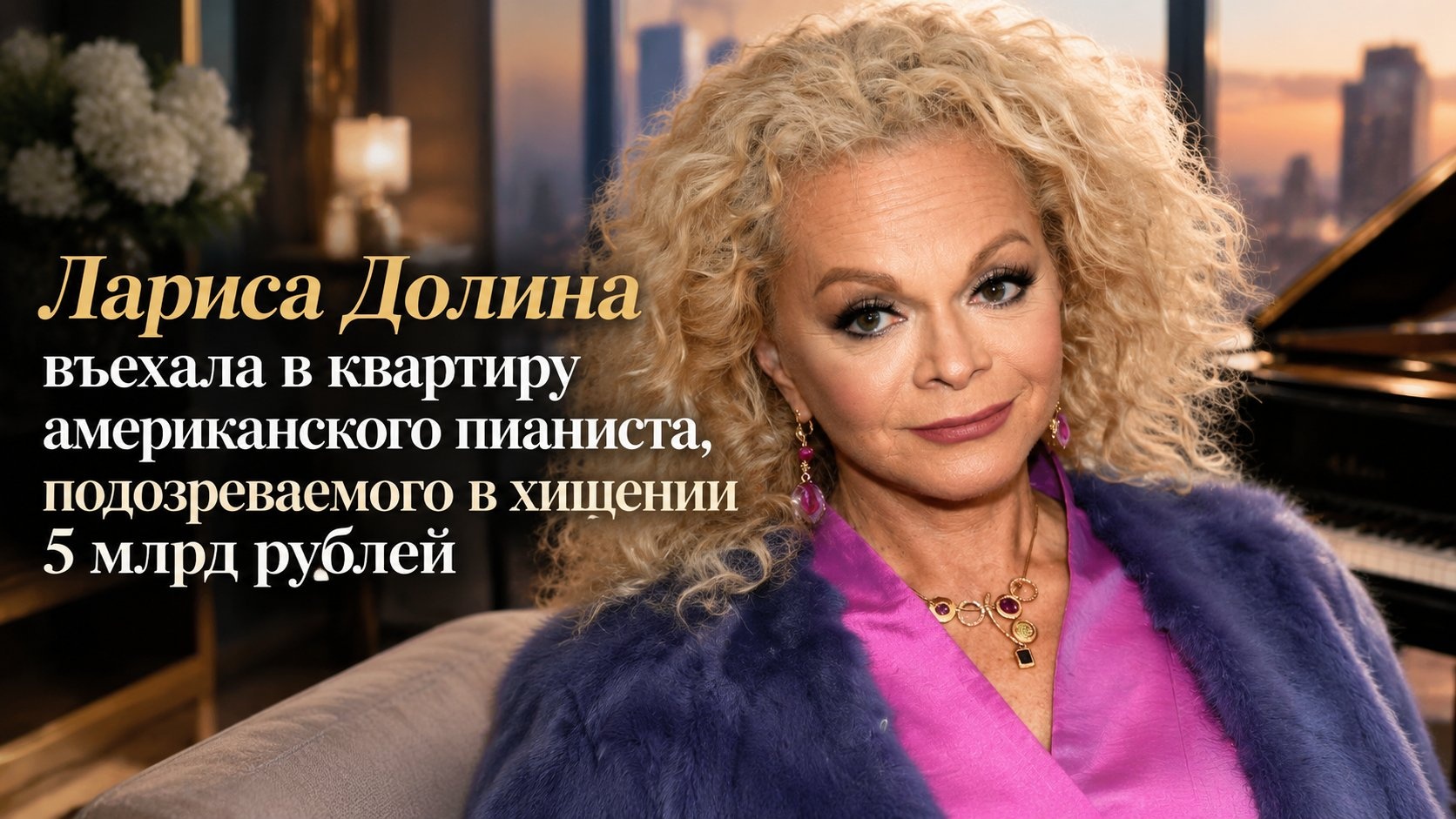 Лариса Долина въехала в квартиру американского пианиста, подозреваемого в хищении 5 млрд рублей