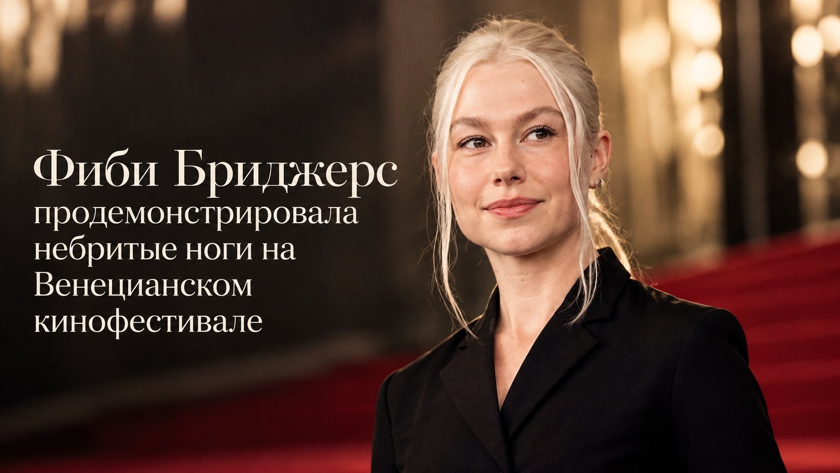 Фиби Бриджерс продемонстрировала небритые ноги на Венецианском кинофестивале