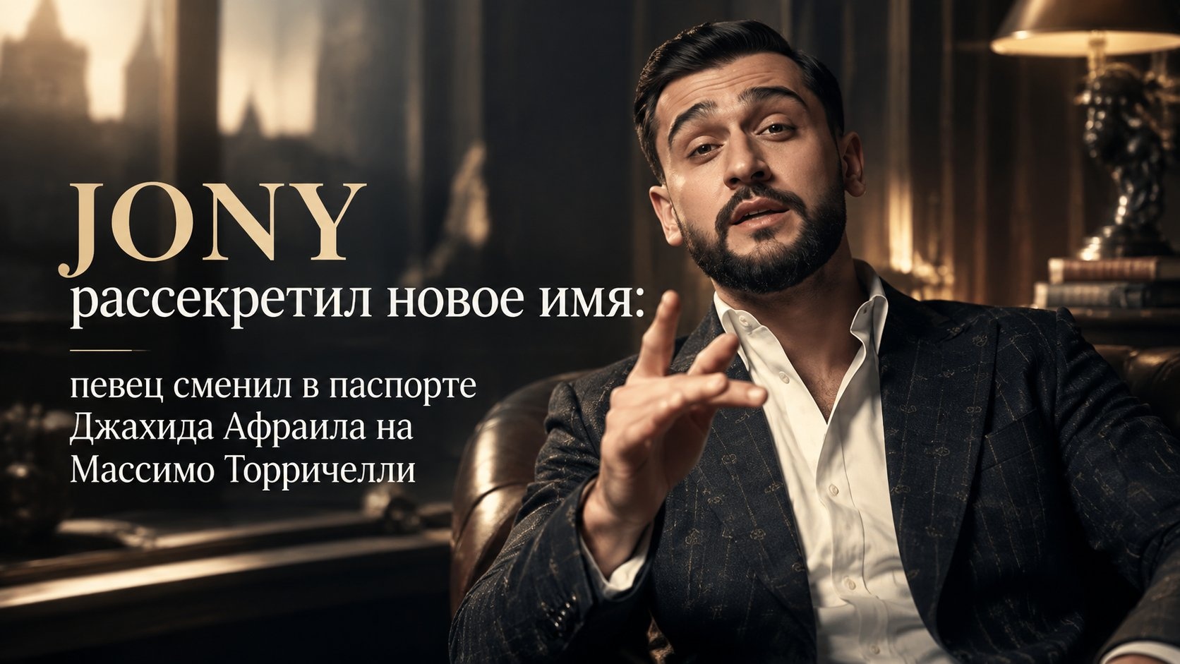 JONY рассекретил новое имя: певец сменил в паспорте Джахида Афраила на Массимо Торричелли
