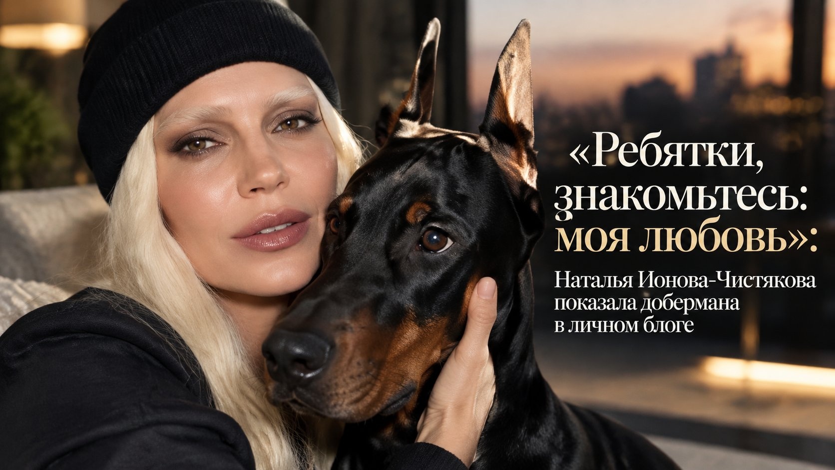 «Ребятки, знакомьтесь: моя любовь»: Наталья Ионова-Чистякова показала добермана в личном блоге