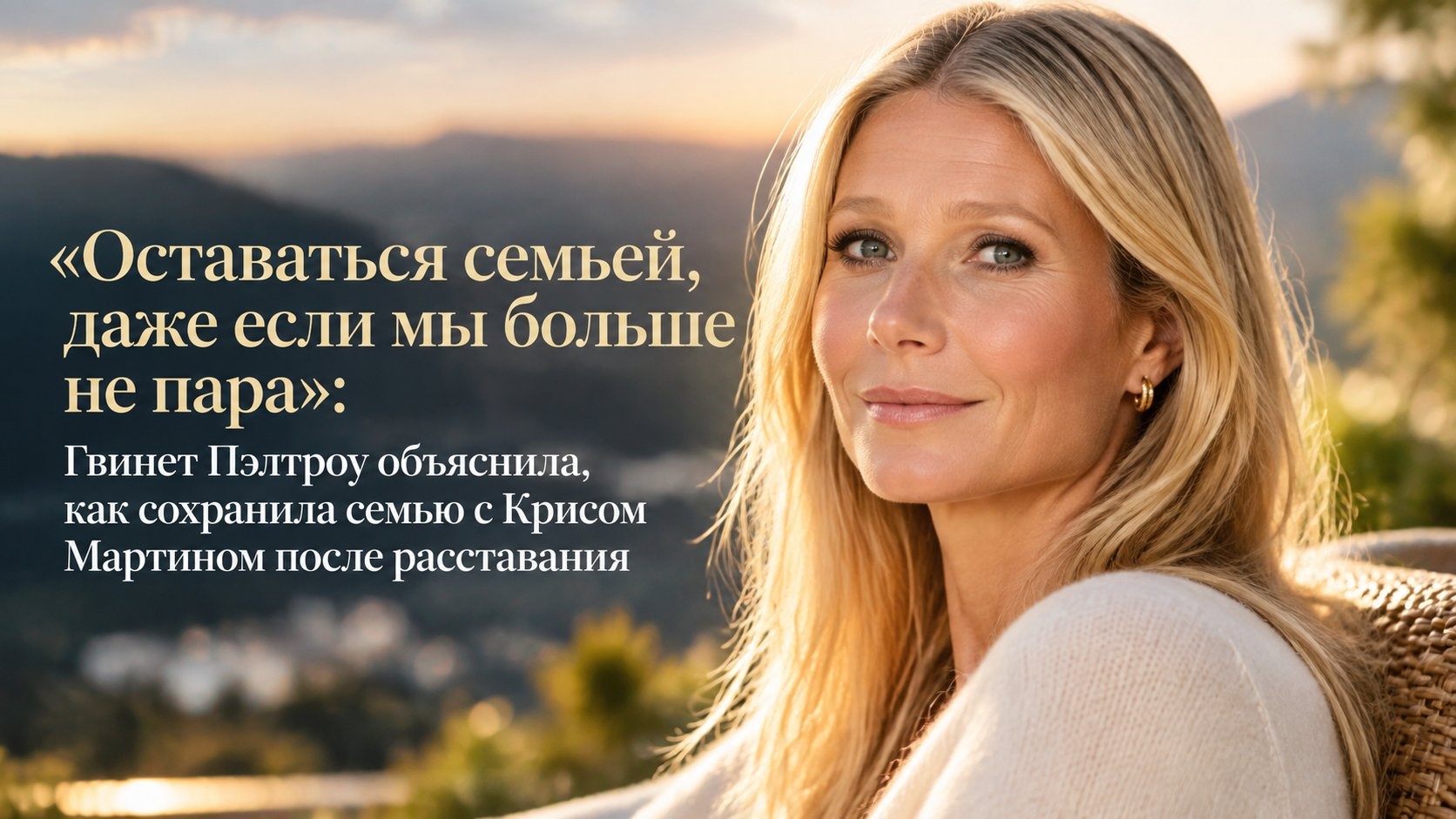 «Оставаться семьей, даже если мы больше не пара»: Гвинет Пэлтроу объяснила, как сохранила семью с Крисом Мартином после расставания