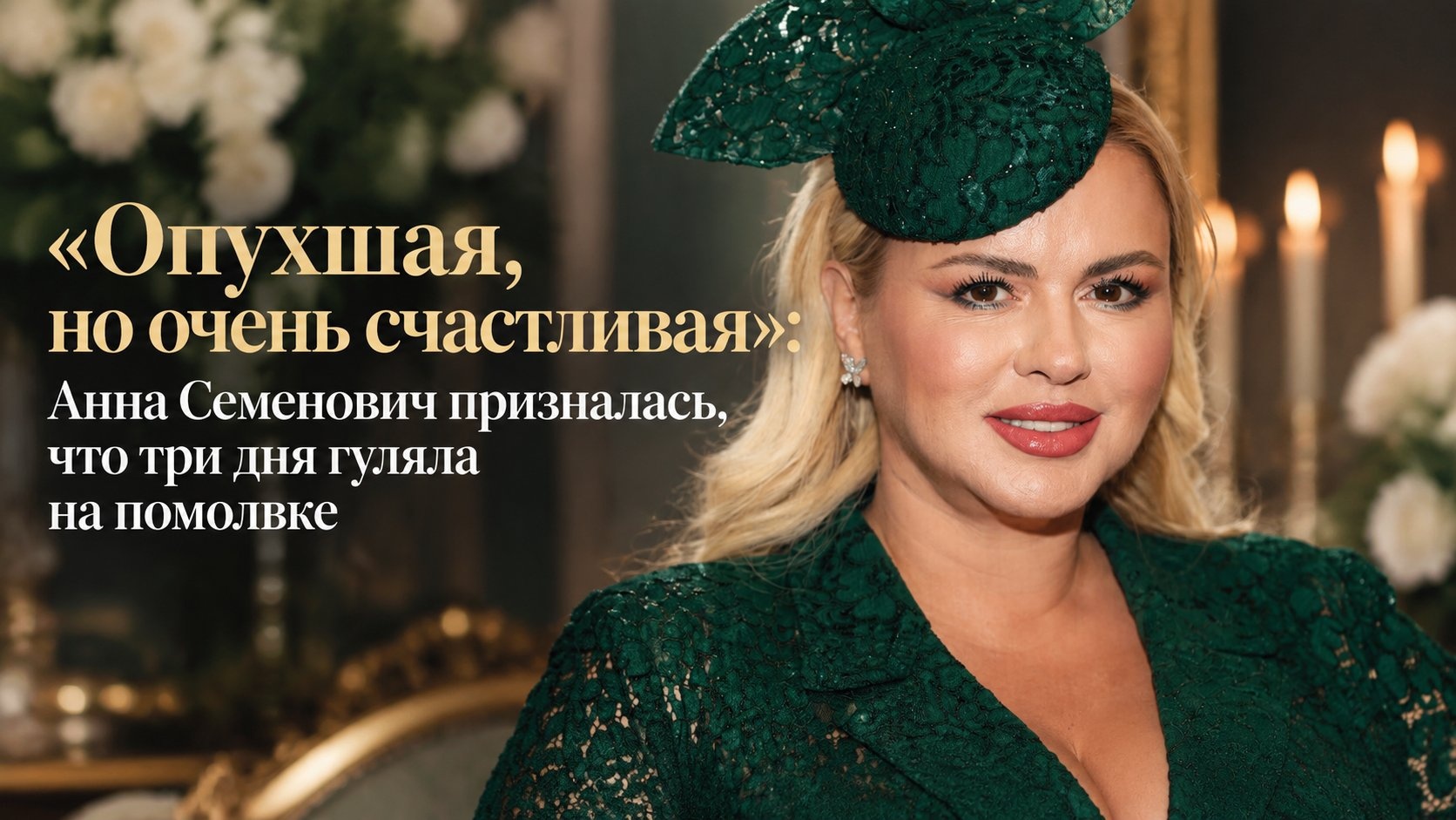 «Опухшая, но очень счастливая»: Анна Семенович призналась, что три дня гуляла на помолвке