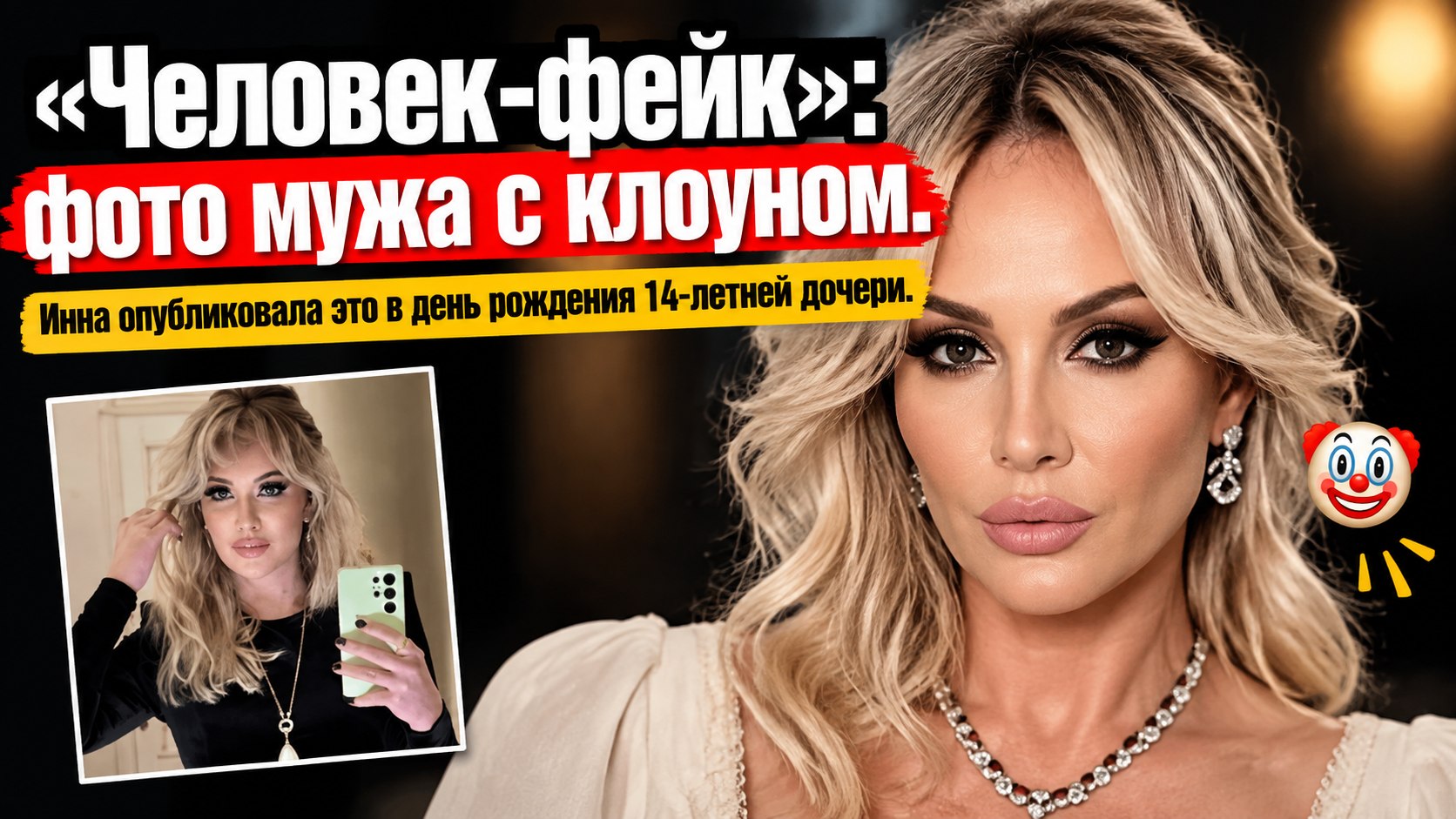 Инна Михайлова выложила фото Стаса Михайлова с эмодзи клоуна в день рождения 14-летней дочери