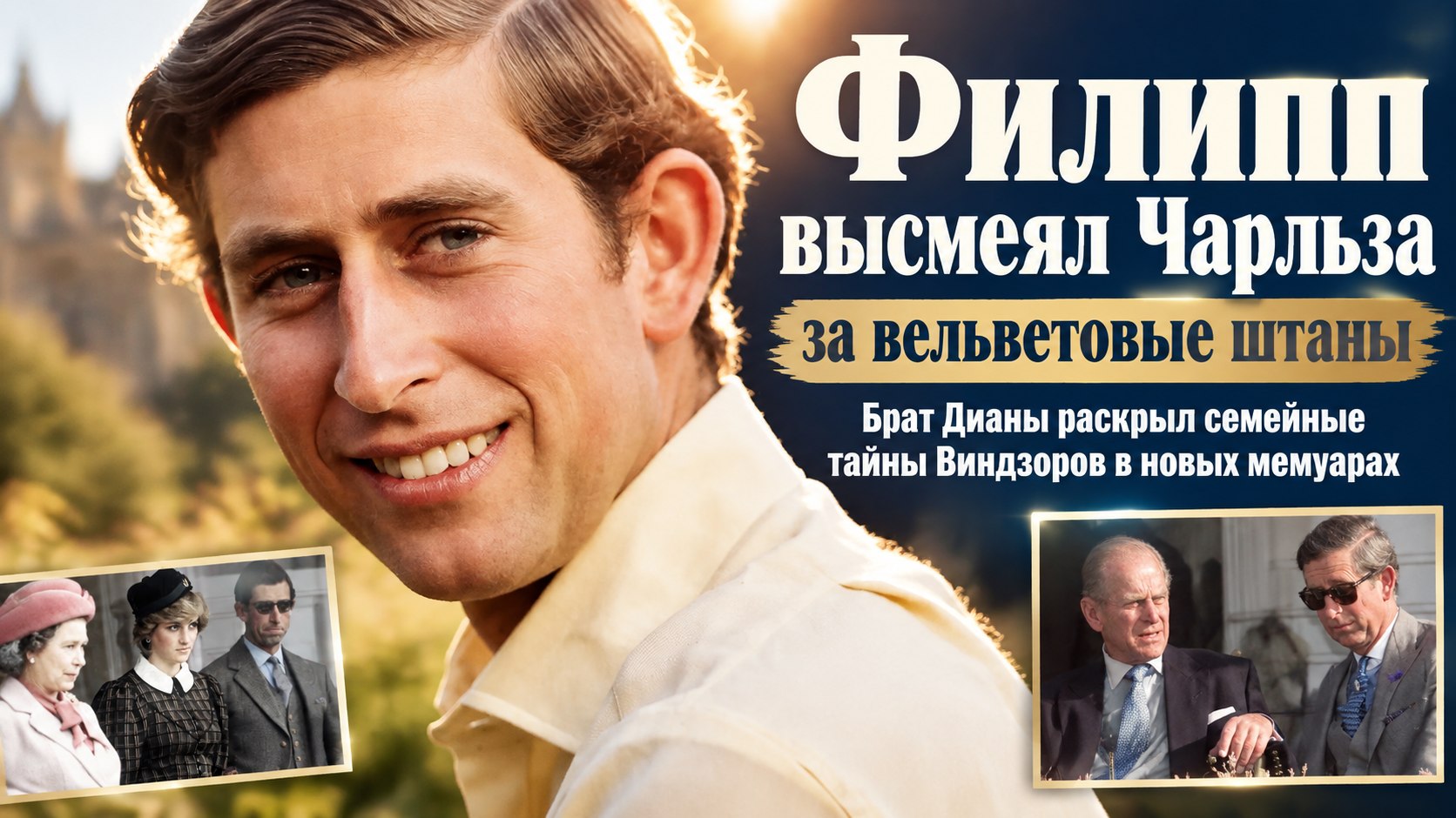 Принц Филипп высмеял 13-летнего Чарльза за вельветовые штаны при всей прислуге: мемуары брата Дианы