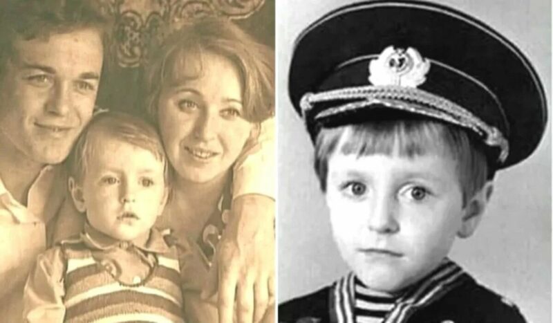 Сергей Безруков в детстве с родителями