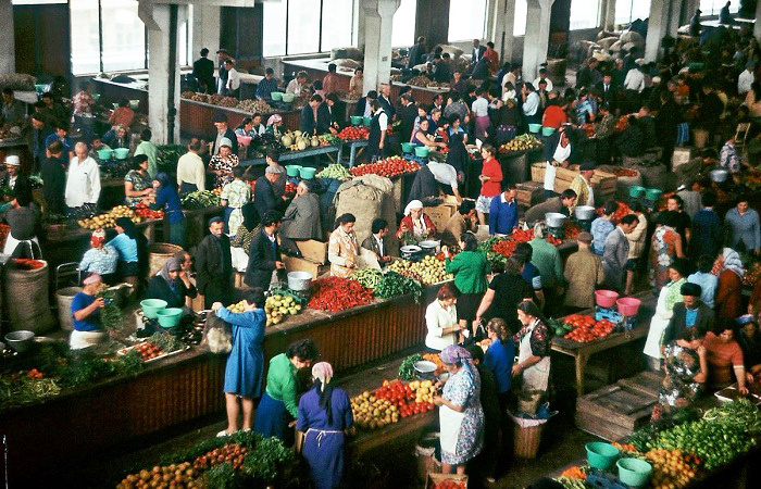 Прилавки грузинского рынка в 70-е годы