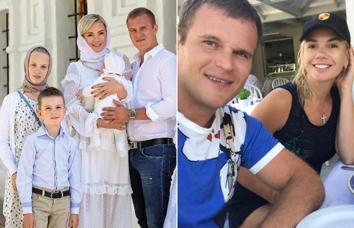 Анастасия Трегубова с мужем Александром и детьми