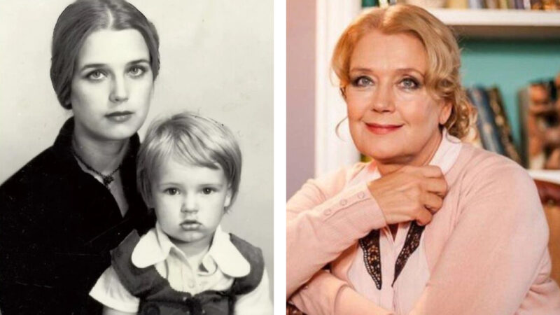 Ирина Алфёрова с маленькой дочерью Ксенией
