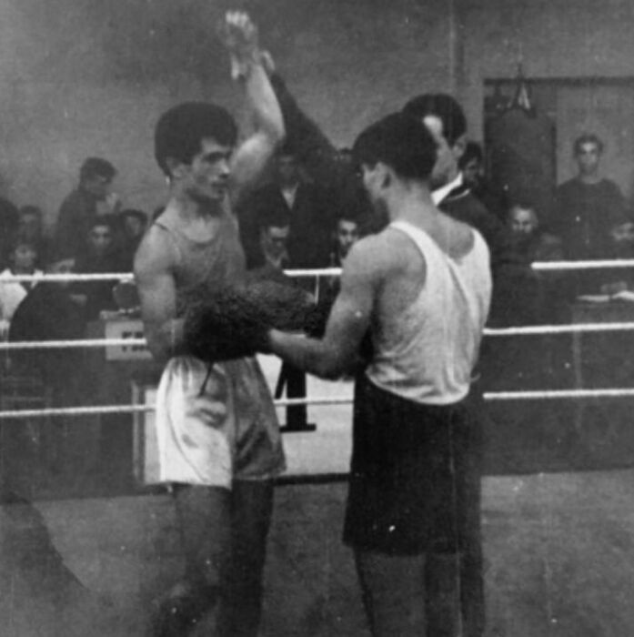 Тадеуш Касьянов на соревнованиях по боксу