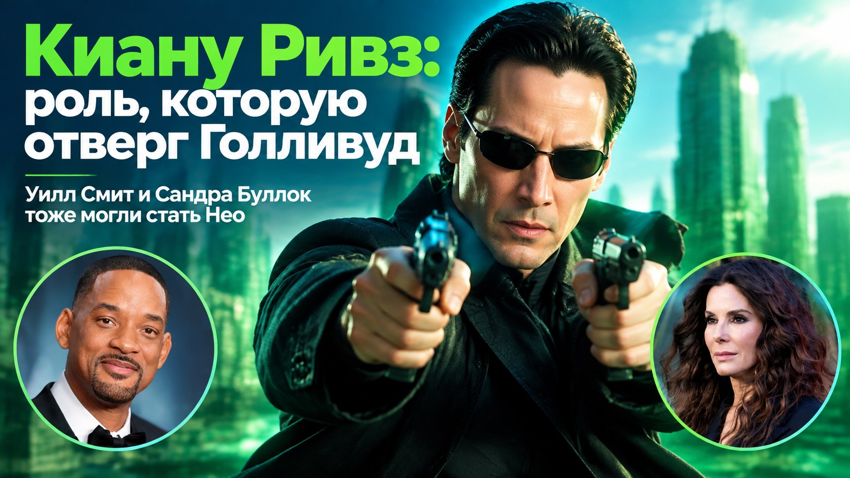 От Уилла Смита до Сандры Буллок: как Голливуд отвергал «Матрицу», а Киану Ривз рисковал здоровьем ради Нео