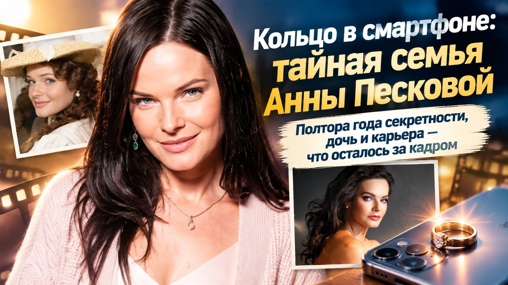 Кольцо на экране смартфона и полтора года тайны: как актриса Анна Пескова построила карьеру и скрывала семью