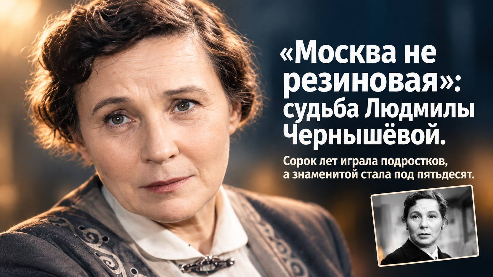 Фраза «Москва не резиновая» сделала её знаменитой: судьба и личная драма актрисы Людмилы Чернышёвой