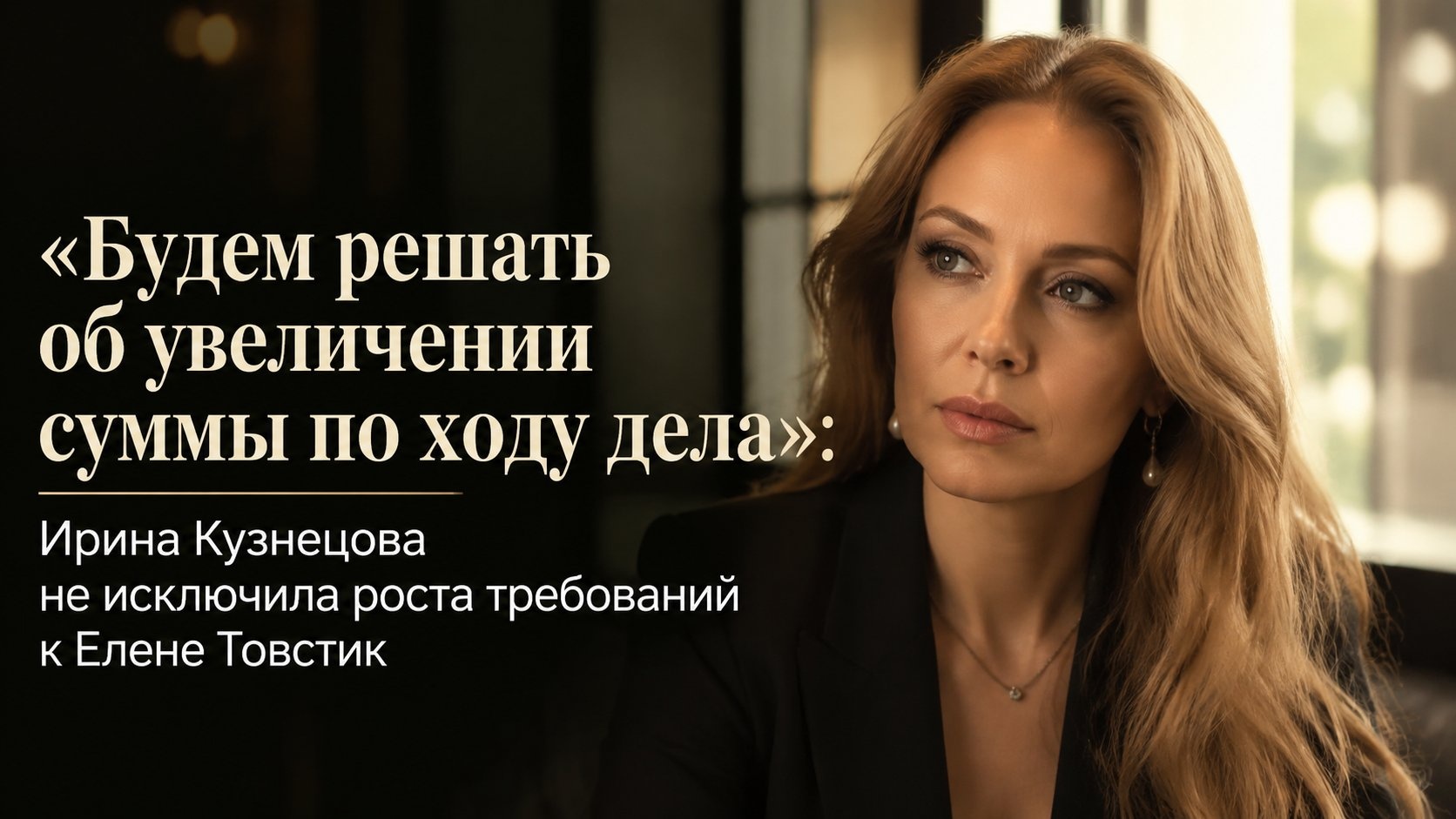 «Будем решать об увеличении суммы по ходу дела»: Ирина Кузнецова не исключила роста требований к Елене Товстик
