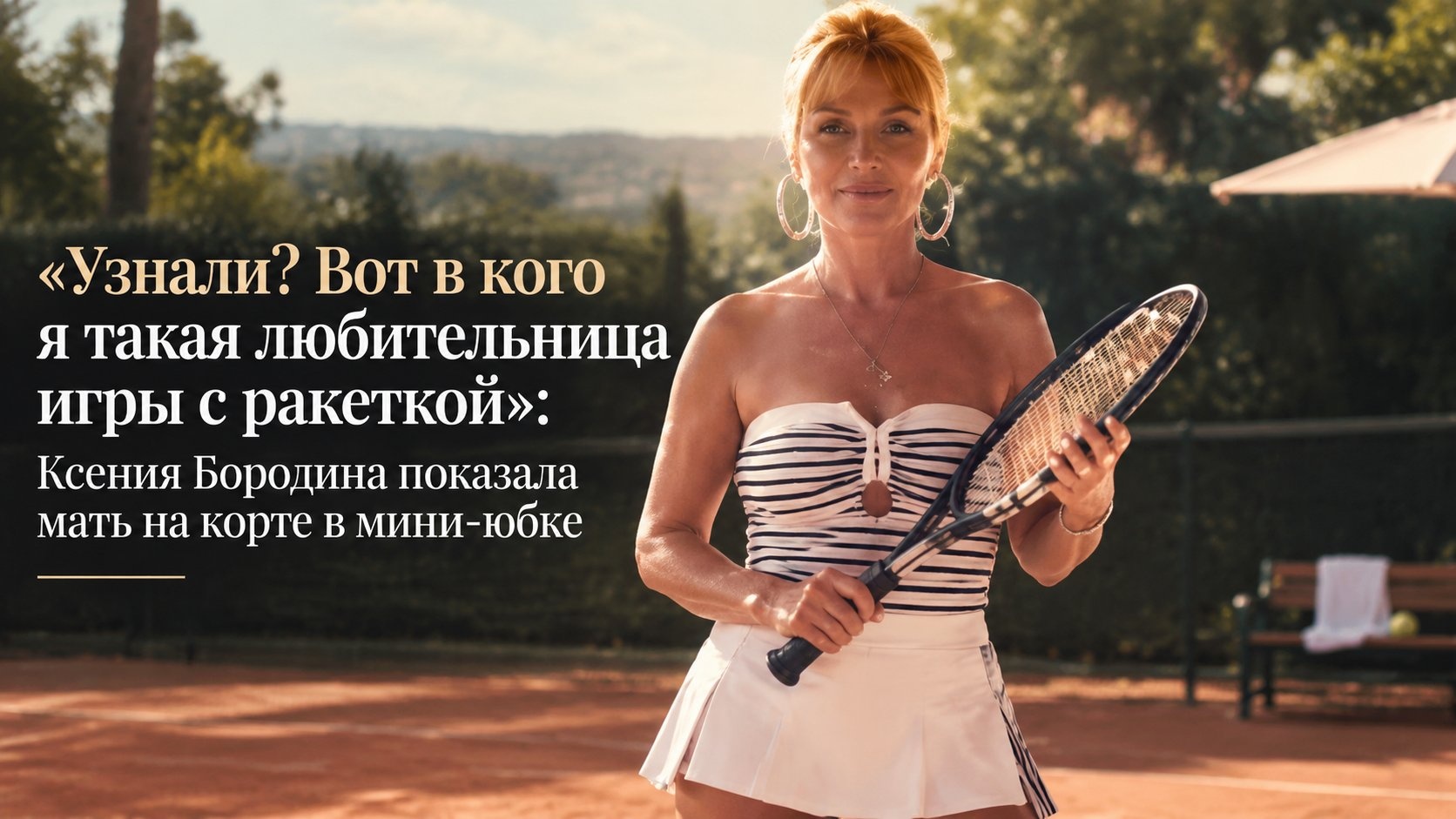«Узнали? Вот в кого я такая любительница игры с ракеткой»: Ксения Бородина показала мать на корте в мини-юбке