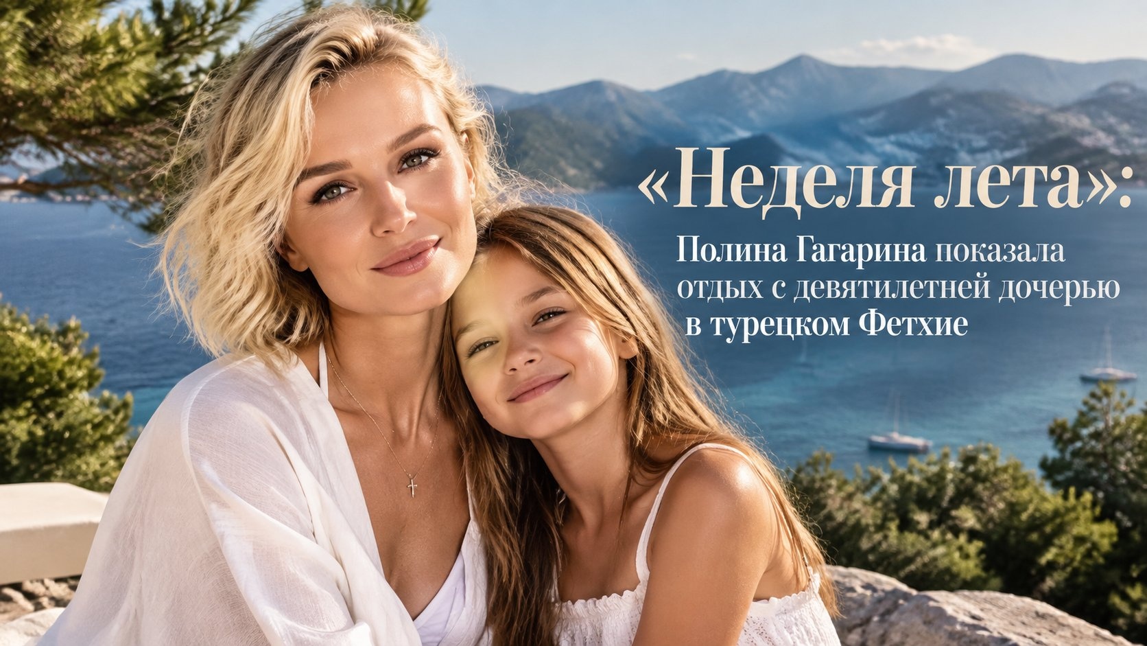 «Неделя лета»: Полина Гагарина показала отдых с девятилетней дочерью в турецком Фетхие