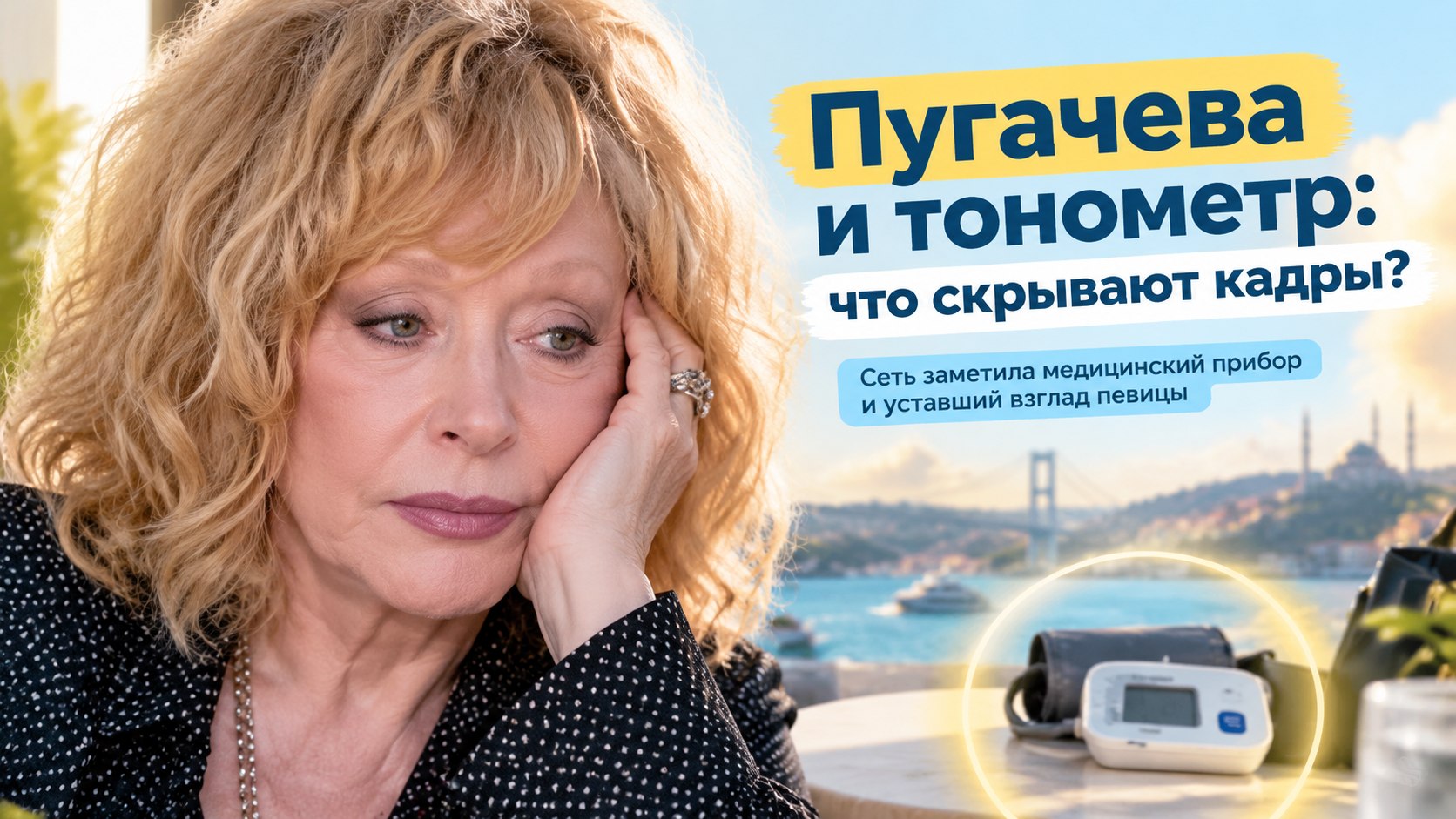 «Аллуся, ну как тебе Стамбул?»: кадры с уставшей Пугачевой и тонометром вызвали споры в Сети