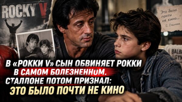 Эту сцену «Рокки V» трудно смотреть, когда знаешь, кем на самом деле был мальчик рядом со Сталлоне