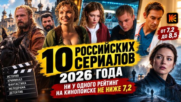 Российские сериалы 2026 года: ни у одного из десяти рейтинг на Кинопоиске не ниже 7,2