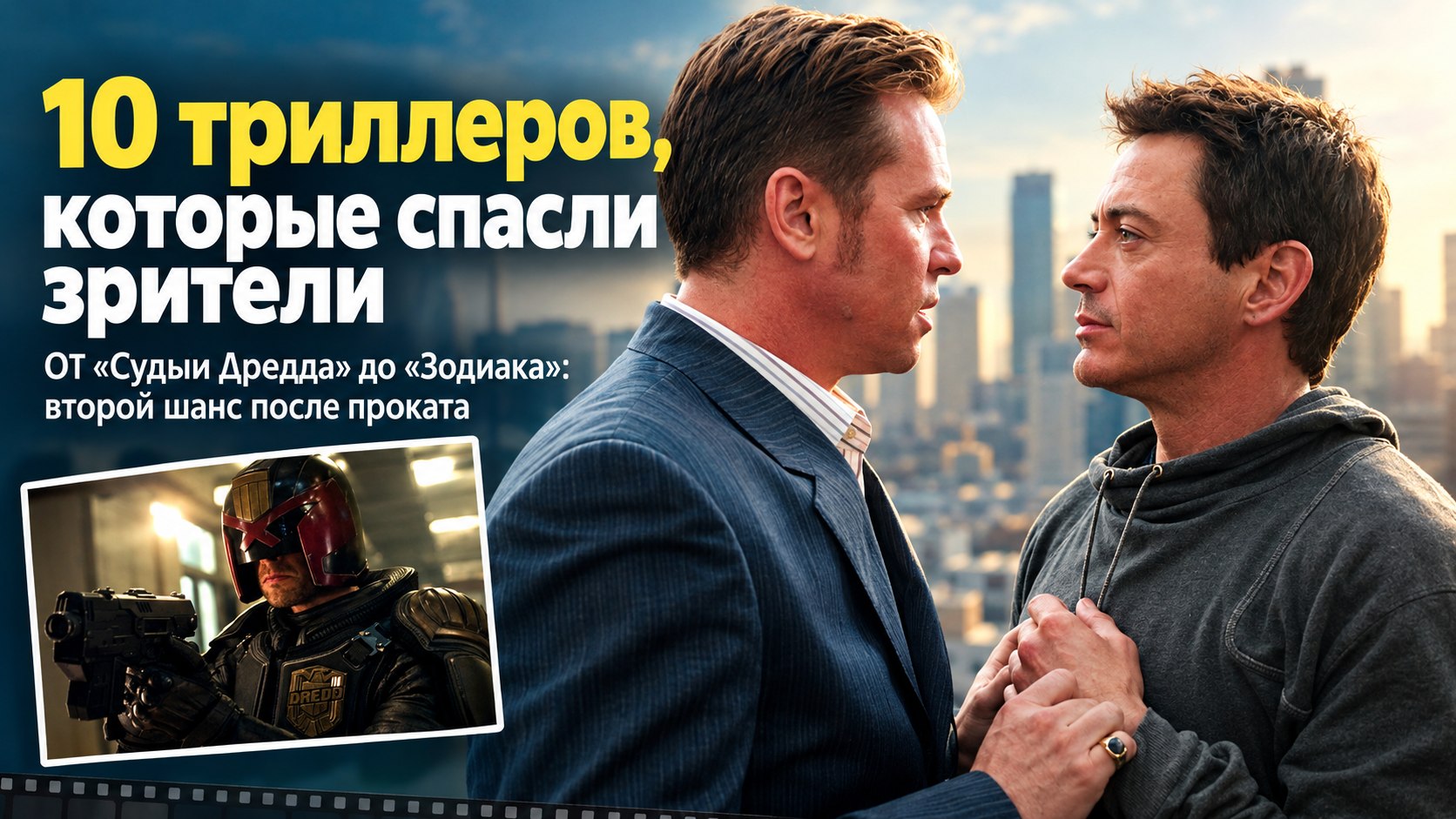 От «Судьи Дредда» до «Зодиака»: десять триллеров, которым прокат вынес приговор, а зрители его отменили