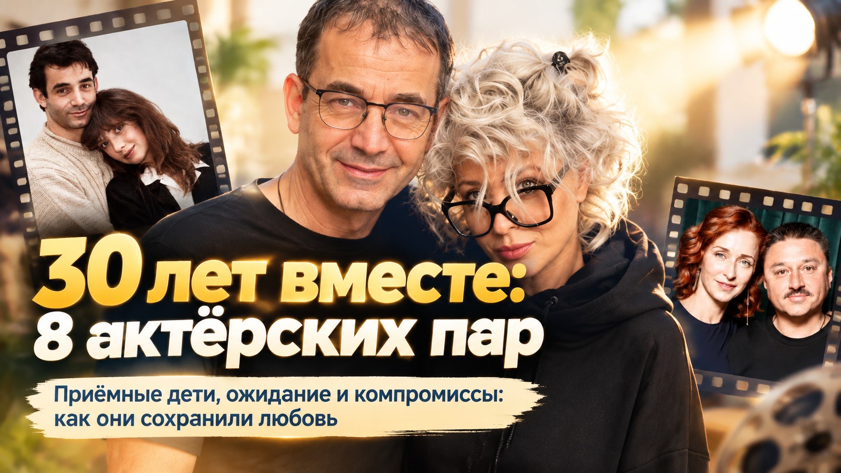 Общежития, приёмные дети и почти 15 лет ожидания: восемь актёрских пар, проживших вместе больше тридцати лет