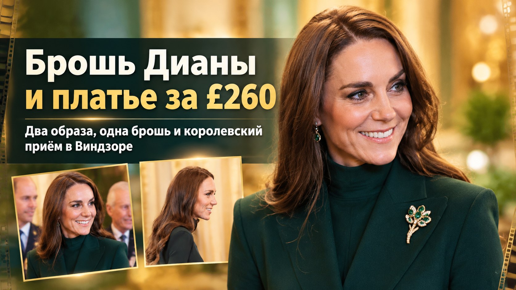160-летняя брошь Дианы и платье за £260: как Кейт провела день с султаном Омана