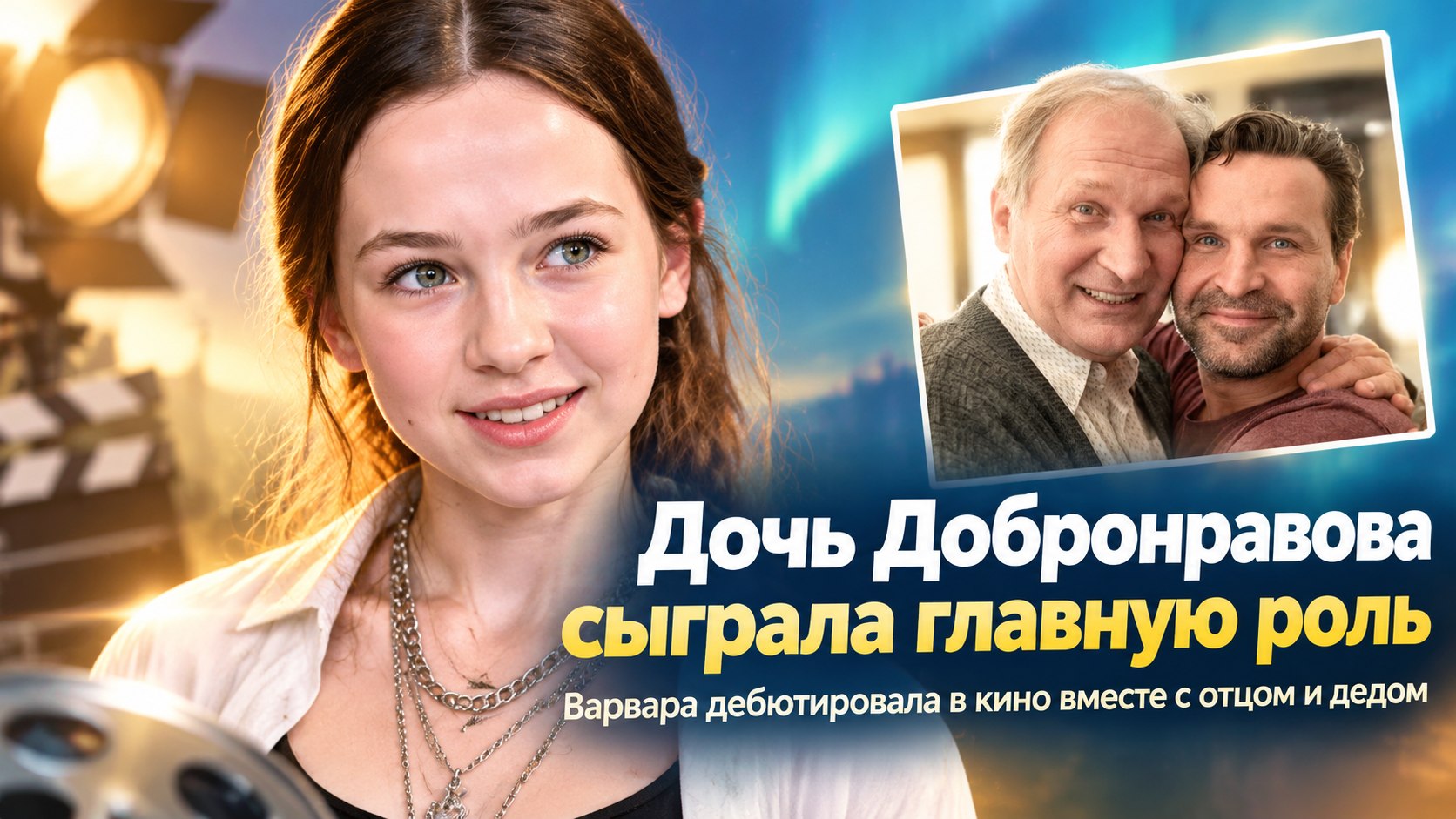 В «Северном сиянии» встретились три поколения Добронравовых: главную роль сыграла дочь Виктора