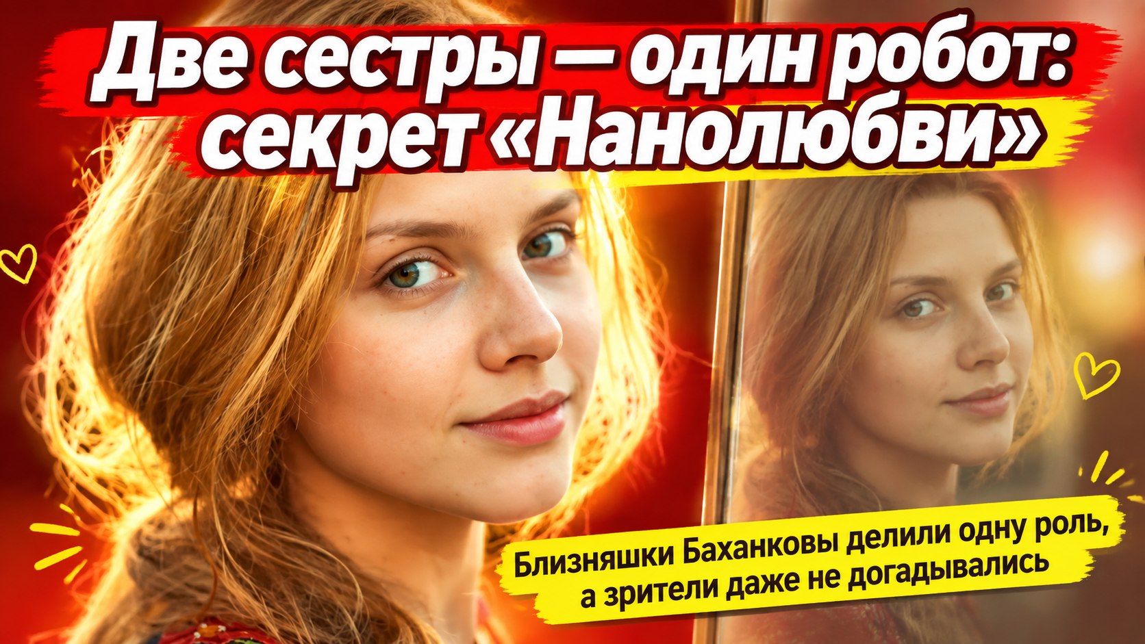 Одного робота сыграли две сестры: как Любовь Баханкова и её близняшка попали в «Нанолюбовь»