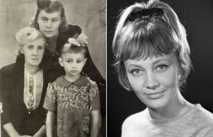 Лариса Лужина с мамой и бабушкой