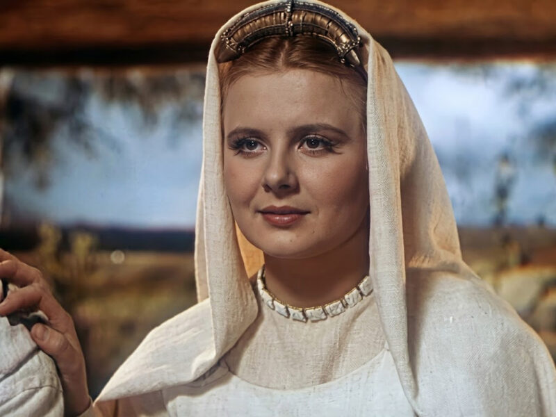Кадр из фильма «Сампо»: Эве Киви в роли Анники, 1958 год