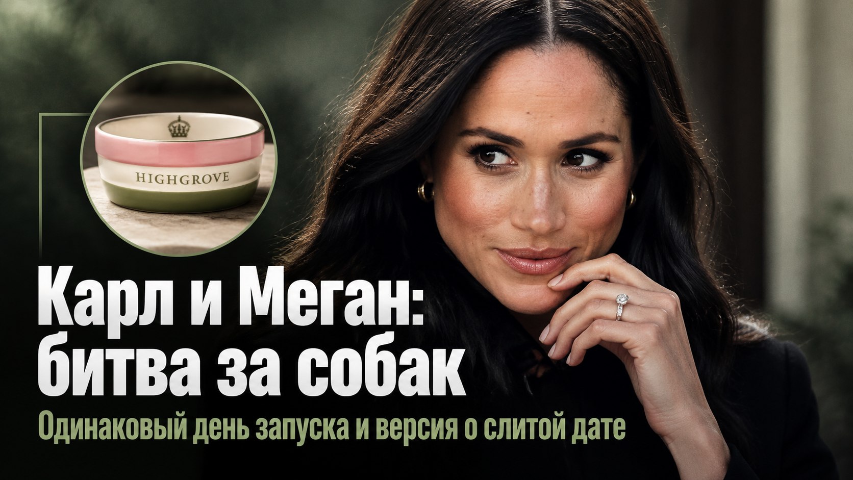 В один день: Карл III выпустил собачью миску за 82 доллара, Меган — плюшевую банку джема для собак