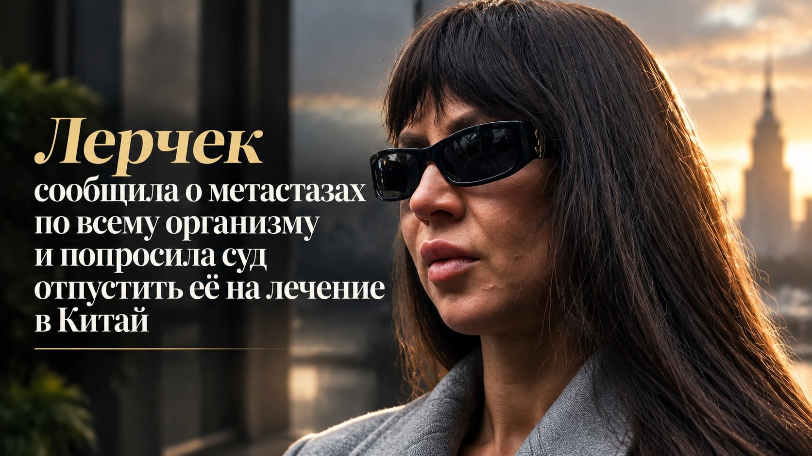Лерчек сообщила о метастазах по всему организму и попросила суд отпустить её на лечение в Китай